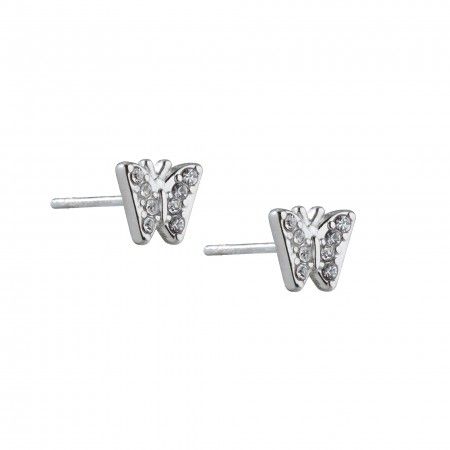 BUTTERFLY SHAPED STEEL EARRINGS