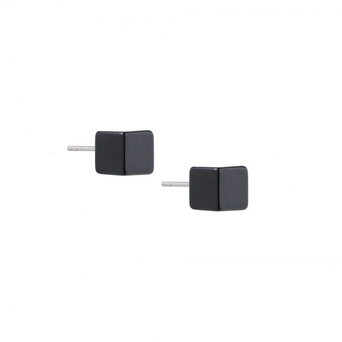 ONYX SILVER EARRINGS