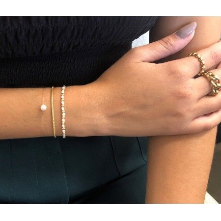SILVER BRACELET WITH PEARL