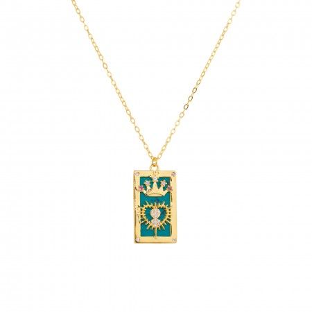 SILVER NECKLACE WITH CROWN