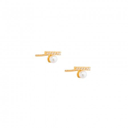 SILVER EARRINGS WITH PEARL