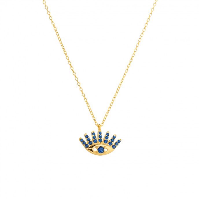SILVER NECKLACE WITH EYE PENDANT