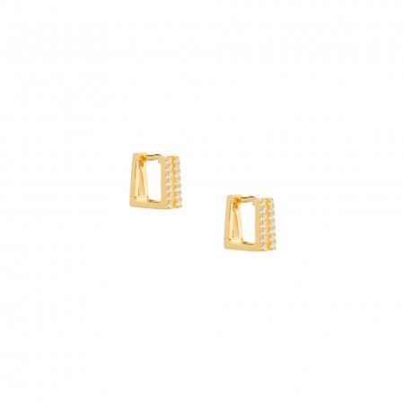 GEOMETRIC SILVER HOOP
