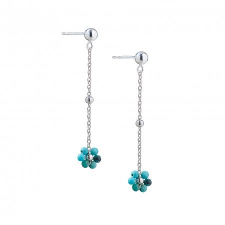 FLOWER SILVER EARRINGS
