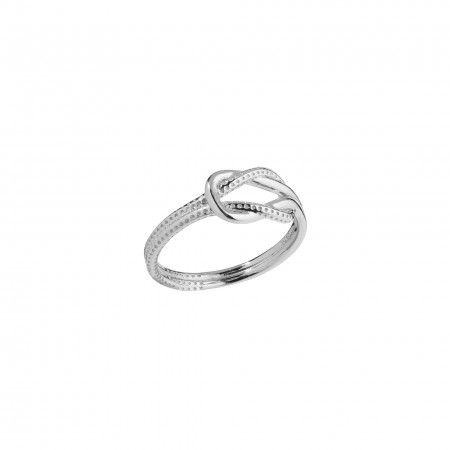 DOUBLE KNOT SILVER RING