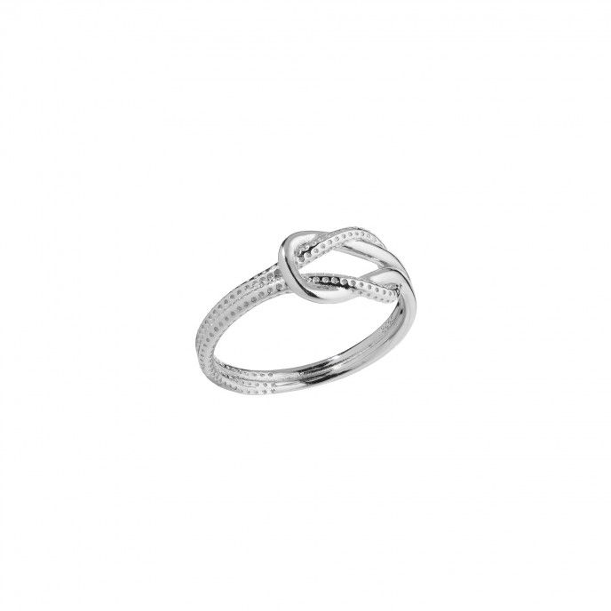 DOUBLE KNOT SILVER RING