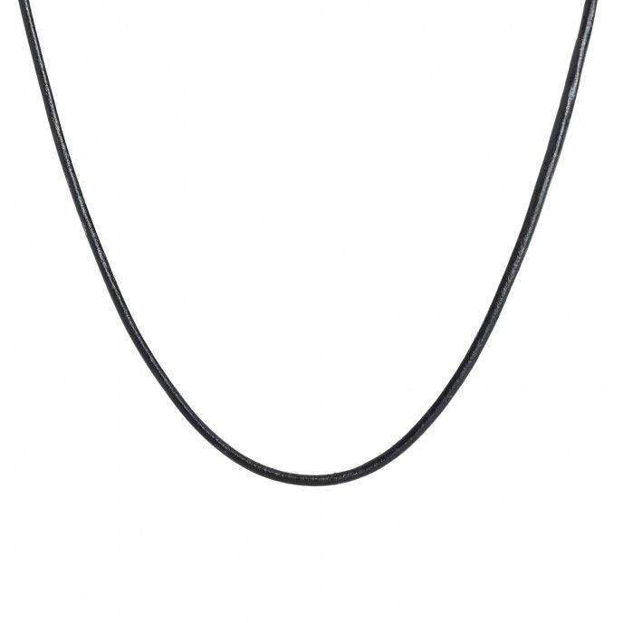 LEATHER NECKLACE 40CM