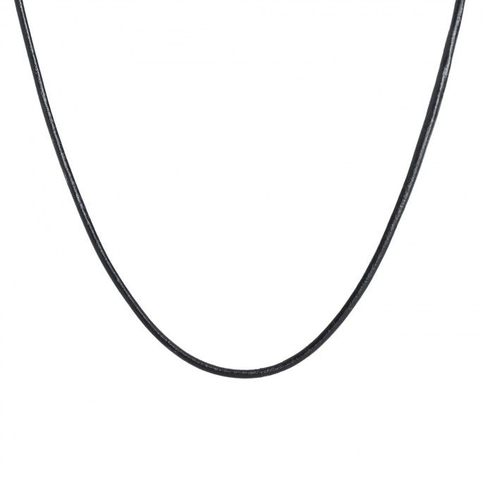 LEATHER NECKLACE 40CM