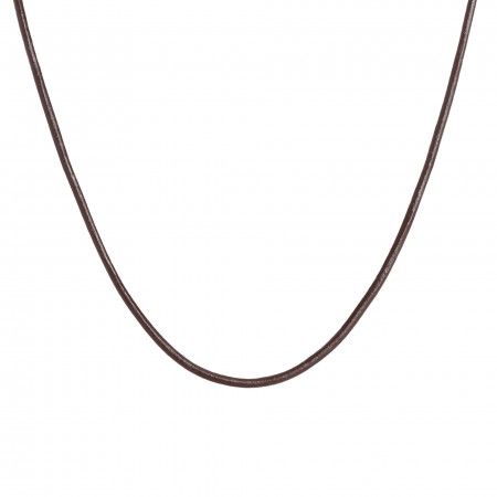 LEATHER NECKLACE 40CM