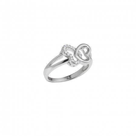 HEARTS SILVER RING