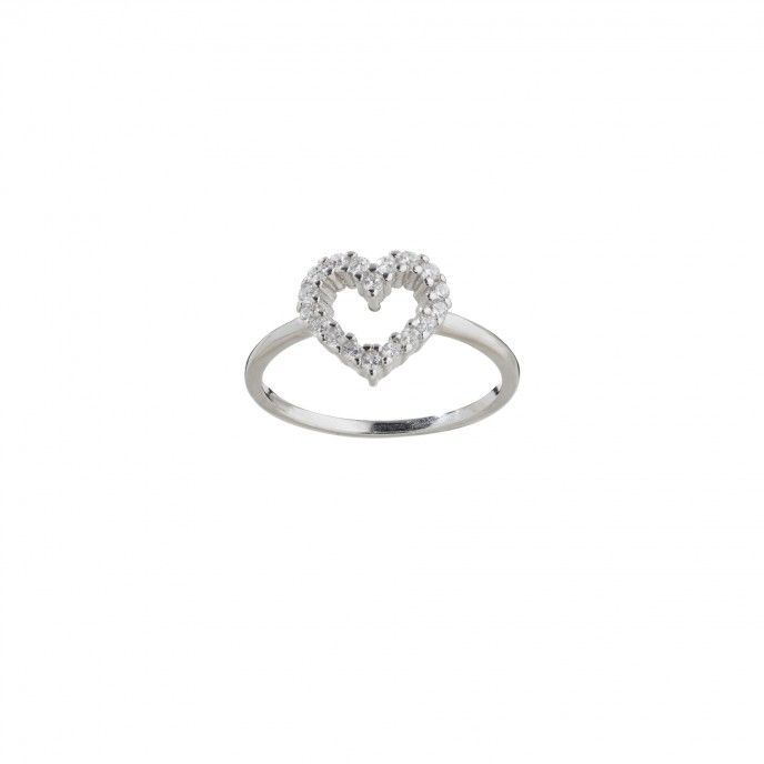 SILVER RING WITH HEART