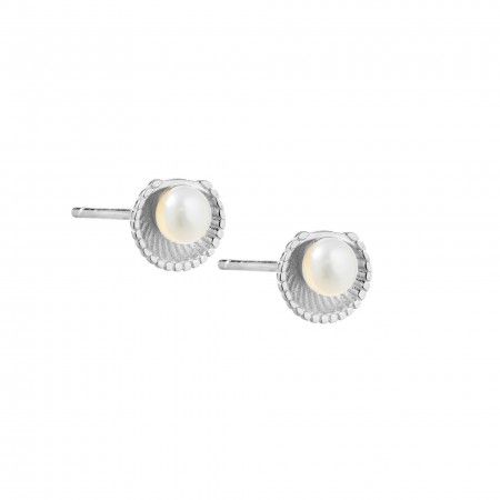 SILVER EARRINGS WITH PEARL