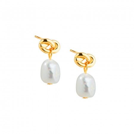 SILVER EARRINGS WITH PEARL