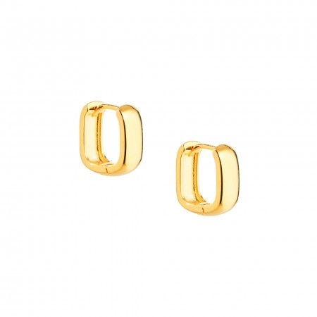SQUARE SILVER HOOPS
