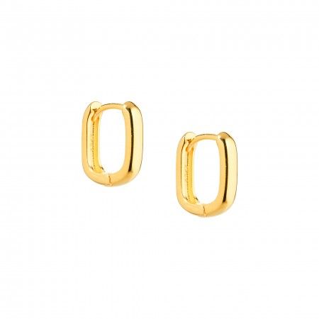 SQUARE SILVER HOOPS
