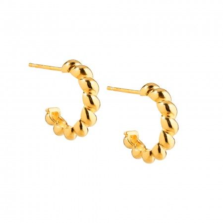 TWISTED SHAPED SILVER HOOPS
