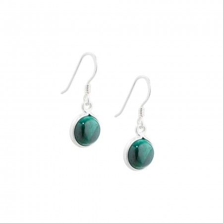 SILVER EARRINGS WITH STONE