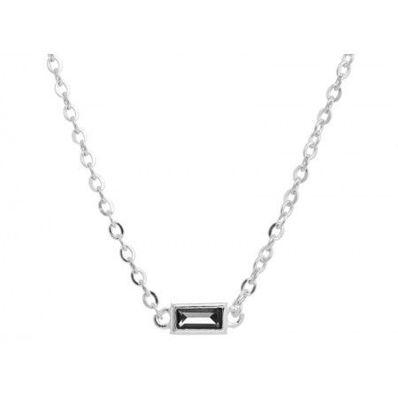 SILVER NECKLACE WITH ZIRCON