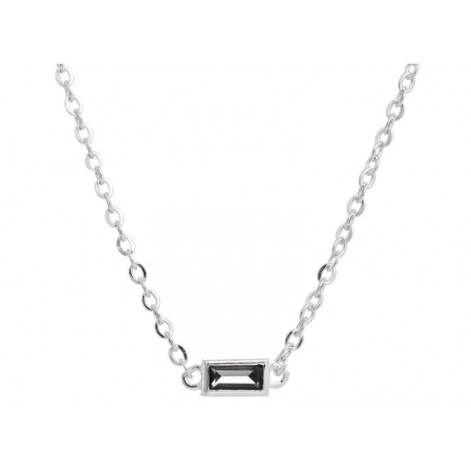 SILVER NECKLACE WITH ZIRCON