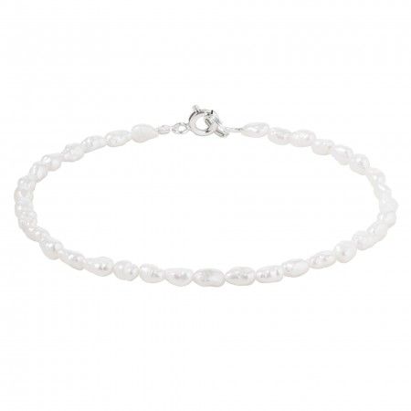 SILVER BRACELET WITH PEARLS