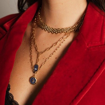 COLLAR DE ACERO CON ESTRELLA COLLAR DE ACERO CON ESTRELLA