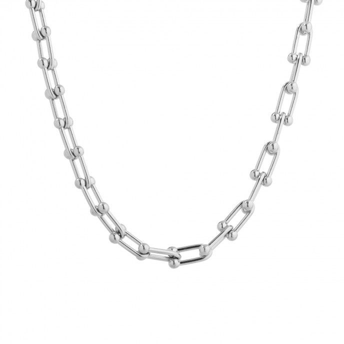 LINKS STEEL NECKLACE WITH BEADS