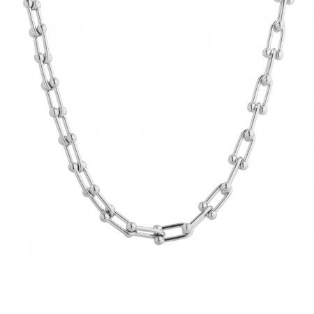 LINKS STEEL NECKLACE WITH BEADS