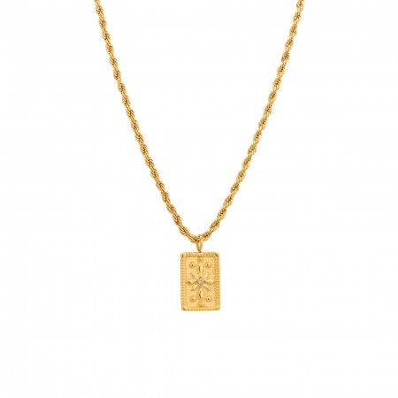 COLLAR DE ACERO CON ESTRELLA