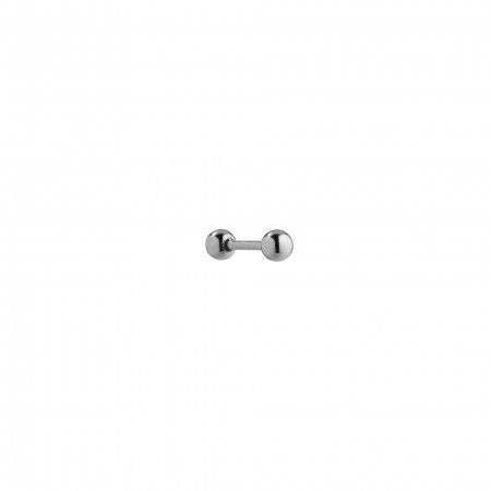 STEEL PIERCING WITH BEAD 4MM