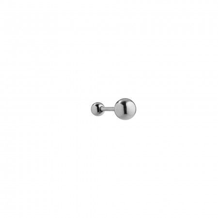 STEEL PIERCING WITH BEAD 6MM