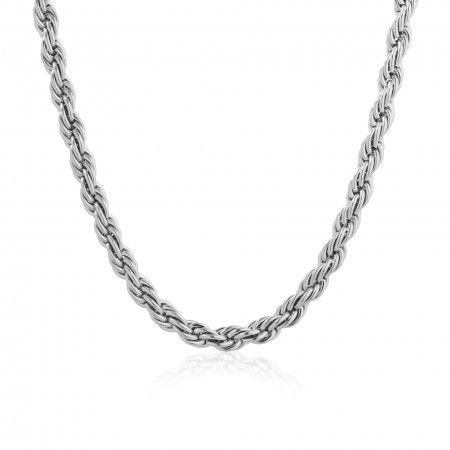 TWISTED STEEL NECKLACE 40CM