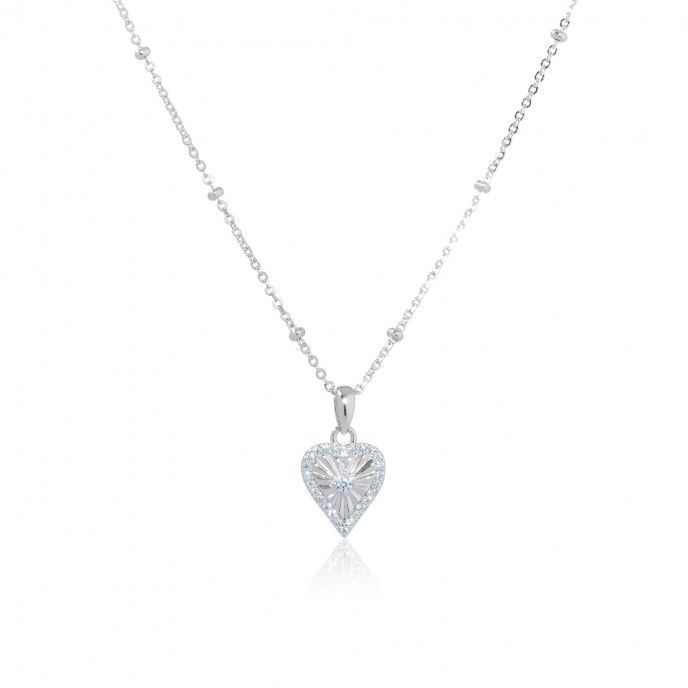 SILVER NECKLACE WITH HEART
