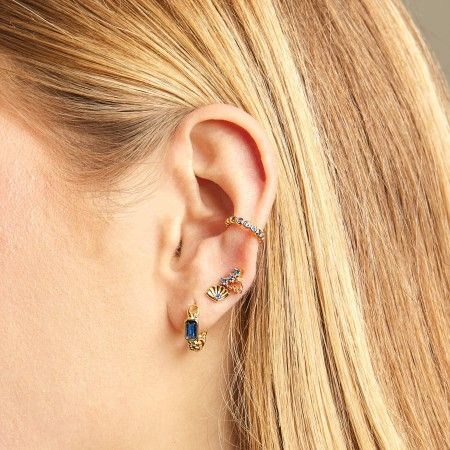 SILVER EAR CUFF WITH ZIRCONS