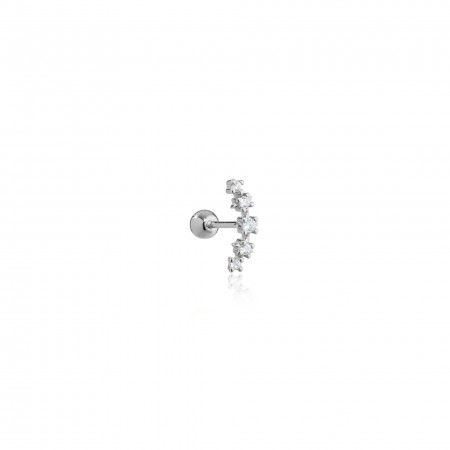 SILVER PIERCING WITH ZIRCONS