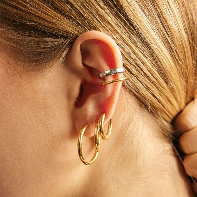 DOBLE EFFECT STEEL EAR CUFF