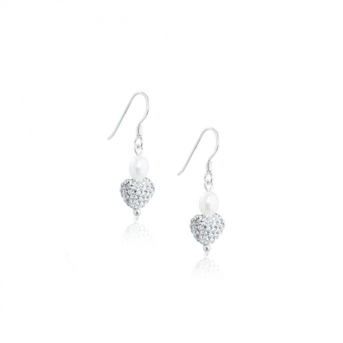 SILVER EARRINGS WITH HEARTS