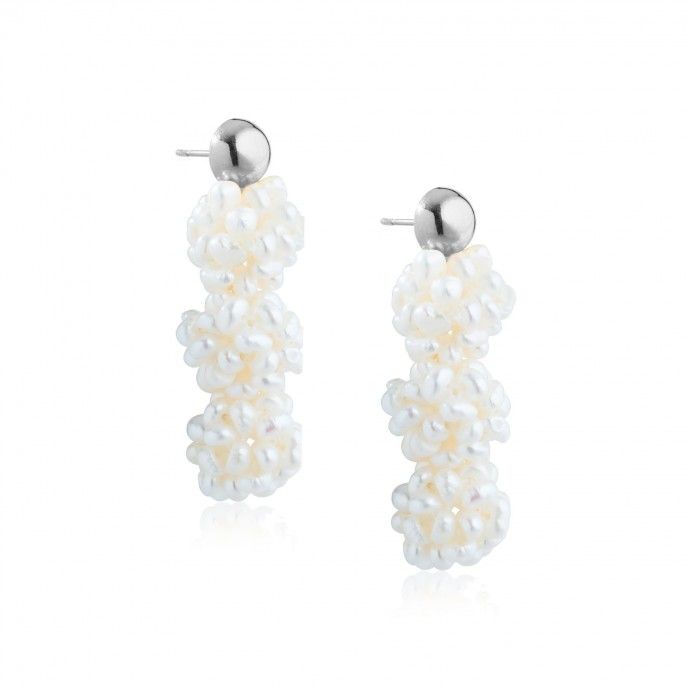 SILVER EARRINGS WITH PEARLS