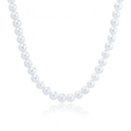 SILVER NECKLACE WITH PEARLS