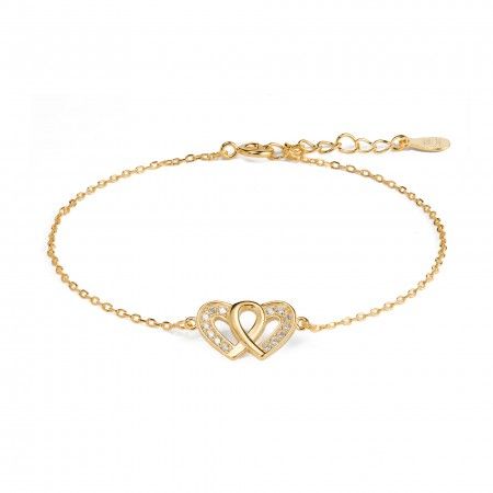 BRACELET WITH TWO HEARTS