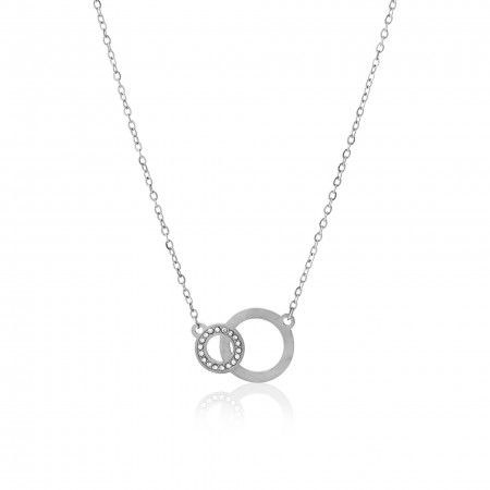 STEEL NECKLACE WITH CIRCLES