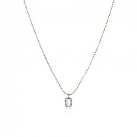 STEEL NECKLACE WITH ZIRCON