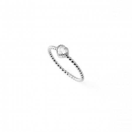 SILVER HEART RING