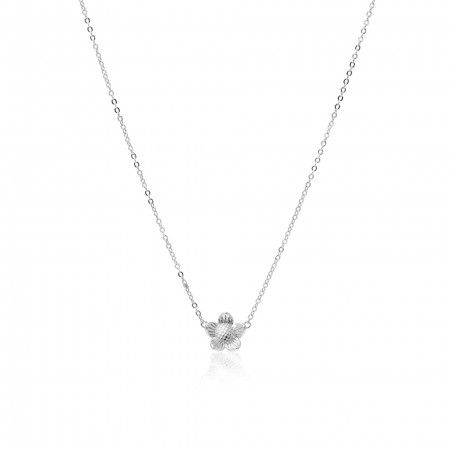 SILVER NECKLACE WITH FLOWER