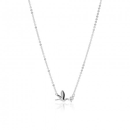 SILVER NECKLACE WITH BIRD PENDANT