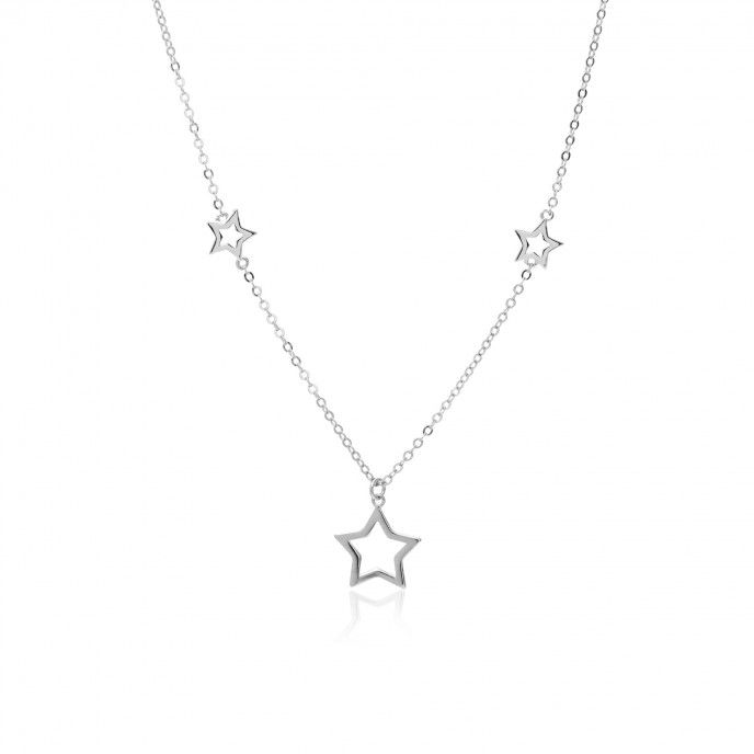 SILVER NECKLACE WITH STARS