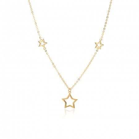 SILVER NECKLACE WITH STARS