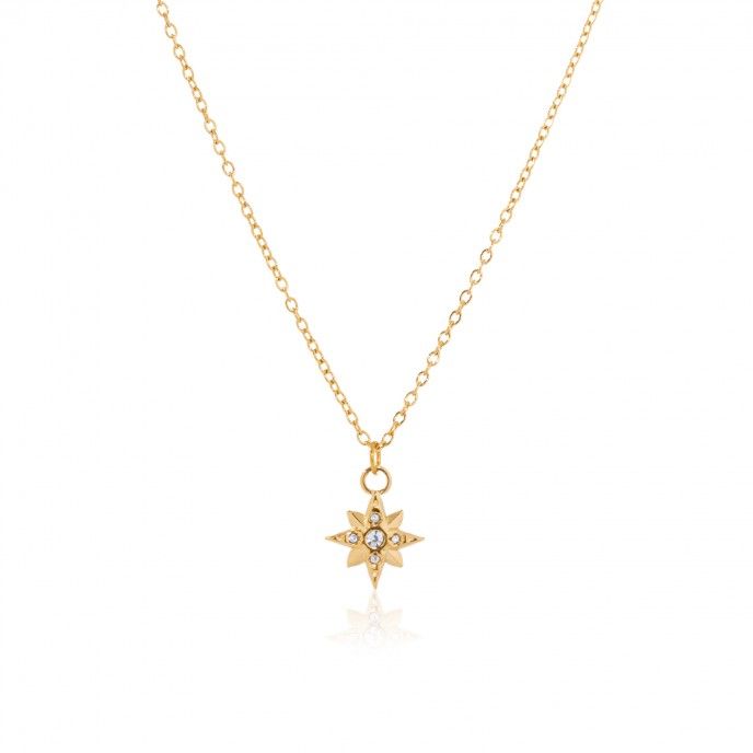 STEEL NECKLACE WITH STAR PENDANT