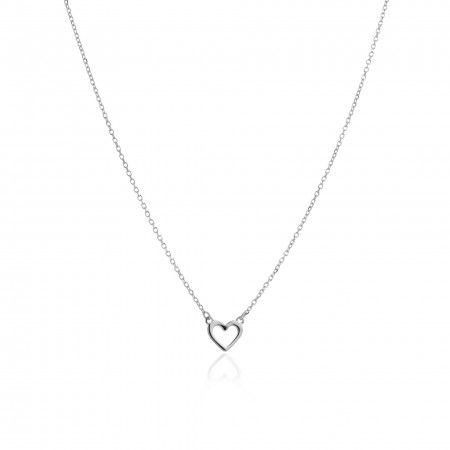 SILVER NECKLACE WITH TINY HEART PENDANT