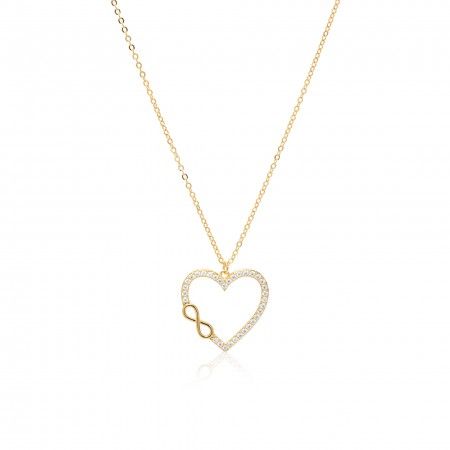 SILVER NECKLACE WITH HEART