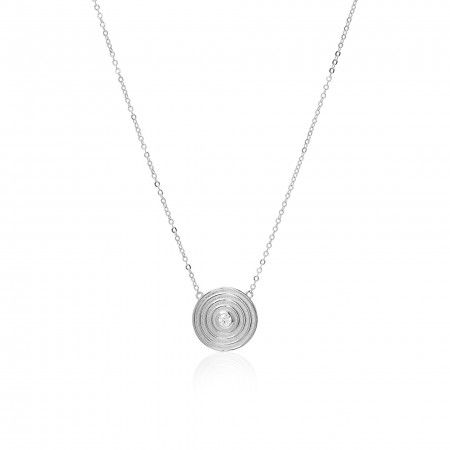 SILVER NECKLACE WITH CIRCLE